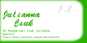 julianna csuk business card